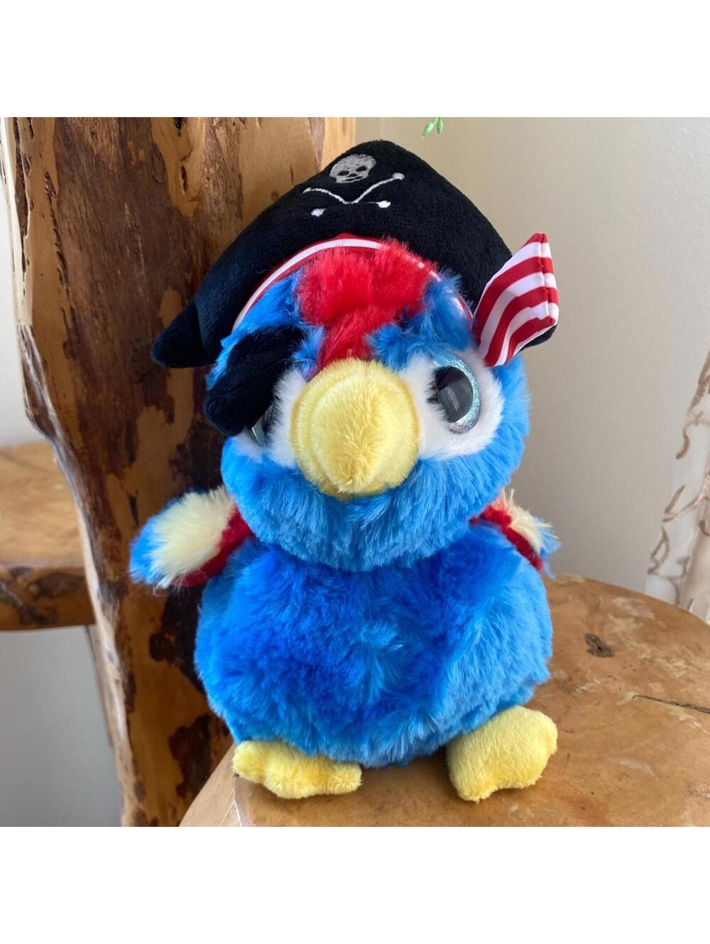 GANZ Blue and Yellow Pirate Penguin Stuffed Animal